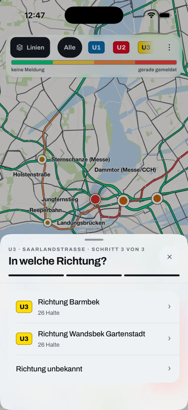 Kontrollpunkt, Dritter Tipp: die Richtung