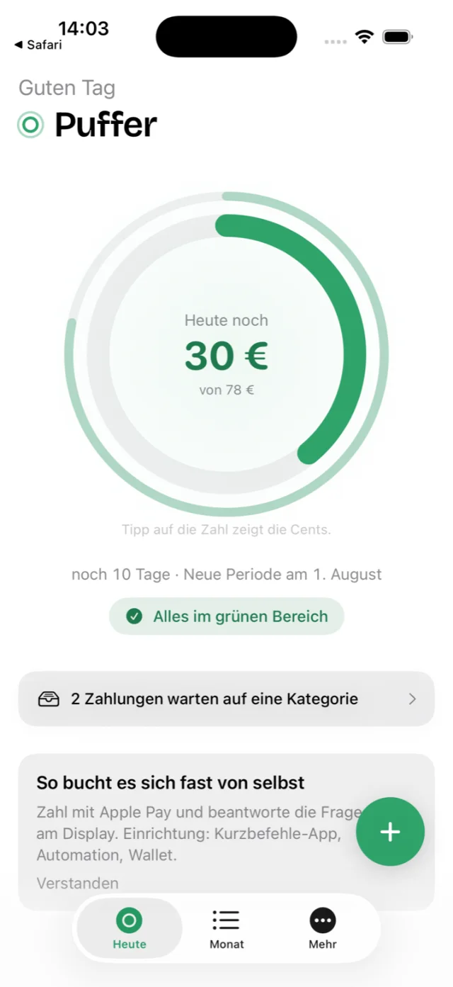 Puffer, Die eine Zahl
